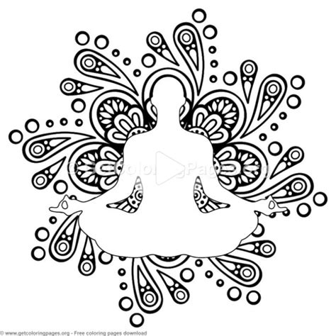 Yoga Mandala Coloring Pages Coloring Pages