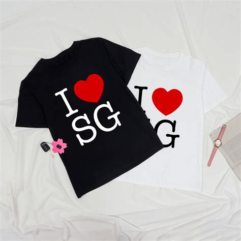 Jual Sakura Glory Kaos I Love Singapore Cotton Combed S Premium