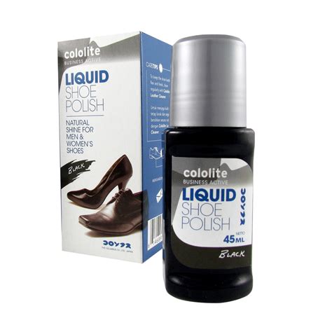 Jual Cololite Liquid Shoe Polish 45 Cc Black Shopee Indonesia