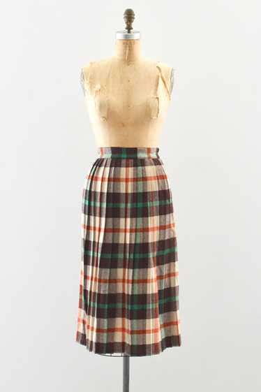 Vintage 1950s Plaid Skirt Gem