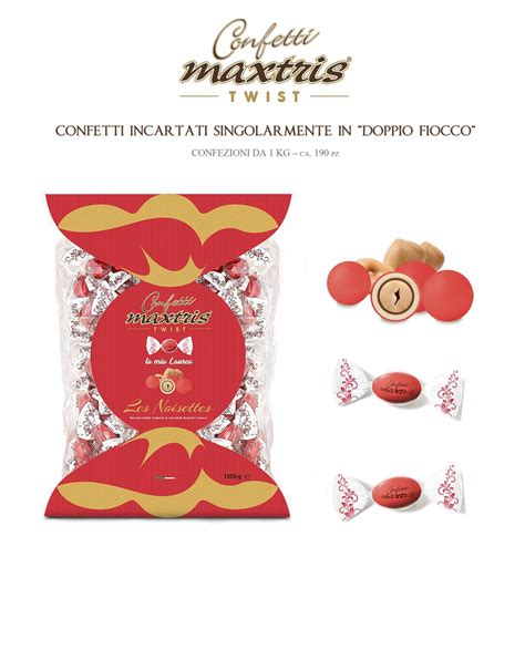 Maxtris Twist Les Noisettes Rosso Laurea 1kg La Confettata Online