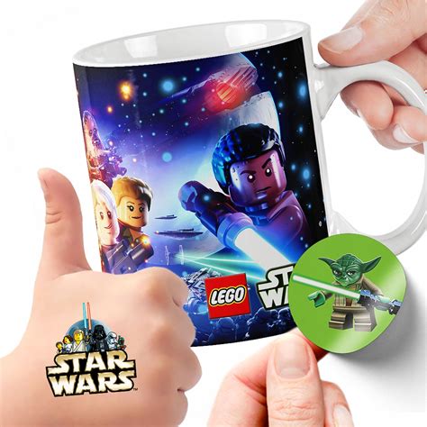 ZESTAW PREZENT KUBEK DLA DZIECI TATUAŻE NAKLEJKI LEGO STAR WARS VADER