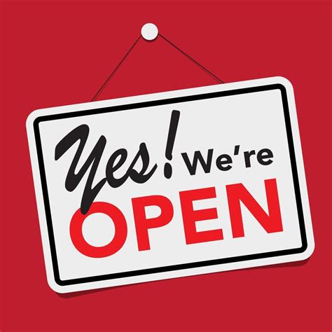 Were Open Business Sign 2115092 Vector Art At Vecteezy