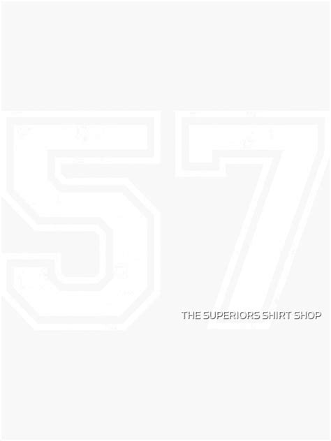 57 Jersey Jerseys Number 57 Jersey Sport Sticker For Sale By