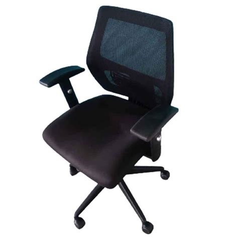 Polyester Medium Back Mesh Office Revolving Chair Black At Rs In