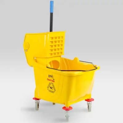 Rubbermaid Fg Yel Wavebrake Qt Yellow Mop Bucket With Side