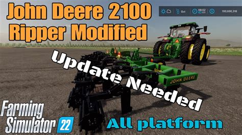 John Deere Ripper Mod For All Platforms On Fs Youtube