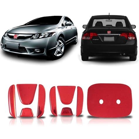 Emblema Volante Honda Vermelho Preto Azul New Civic Fit Si Lxs Lxl