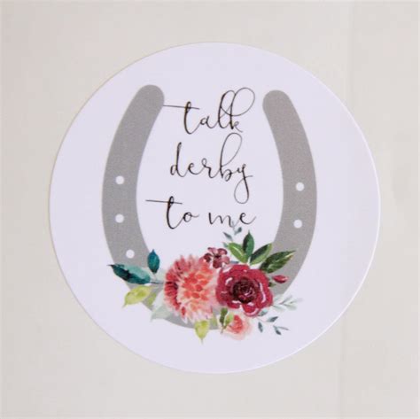 Talk Derby To Me Stickers Thank You Stickers EnFete Kentucky Derby