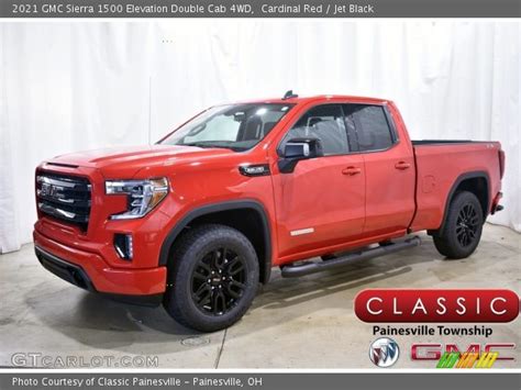 Cardinal Red 2021 GMC Sierra 1500 Elevation Double Cab 4WD Jet