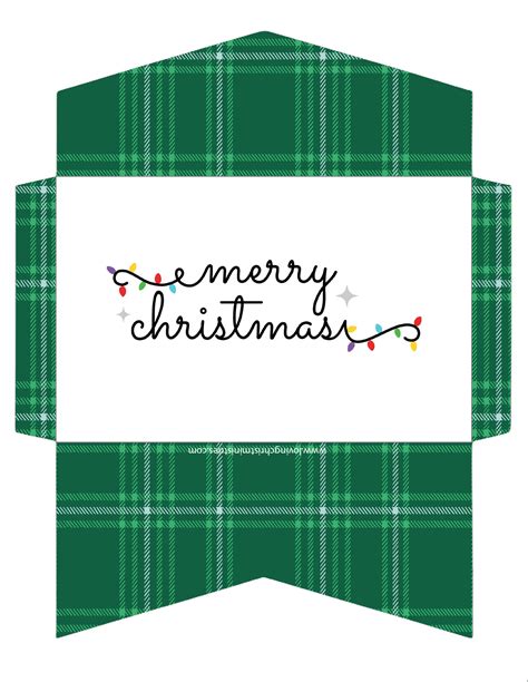 Printable Money Envelope Template Christmas