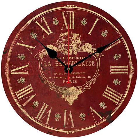 Horloge Murale Style Vintage En Bois Horloges Pendules Vintage