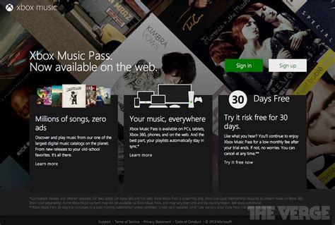 Xbox Music web screenshots - The Verge