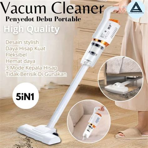 Promo Vacum Cleaner Portable Penyedot Debu Mobil Wireless 5in1