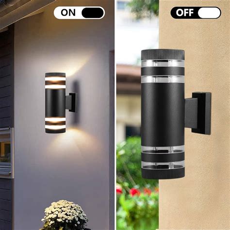 Rrtyo Kohls Light Matte Black Cylinder Outdoor Wall Lantern Sconce