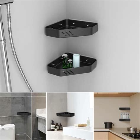 M34034B Étagère De Douche D Angle Etagère De Salle De Bain Sans