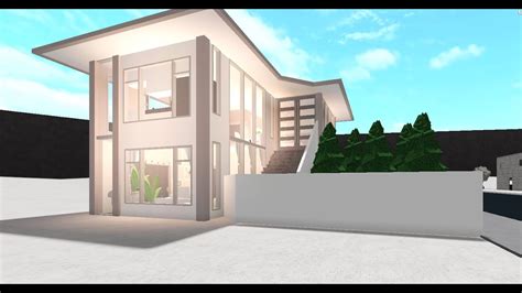 70k Bloxburg Cute Modern House Speed Build Youtube