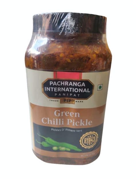 PIP Spicy Green Chilli Pickle Packaging Type Jar Packaging Size 1kg