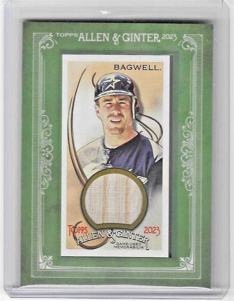 Topps Allen Ginter Mini Framed Relics Jeff Bagwell Bat Mfr Jb