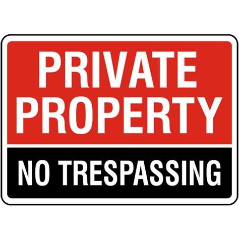 Private Property No Trespassing Red Laminated Signage Waterproof