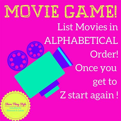 Lularoe Games Movie Game Lularoeshannonlarisa