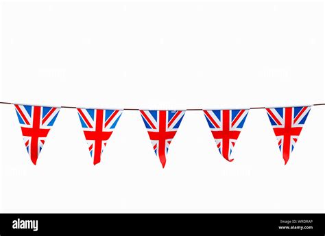 Row Of Union Jack Flags Cut Out Stock Images Pictures Alamy