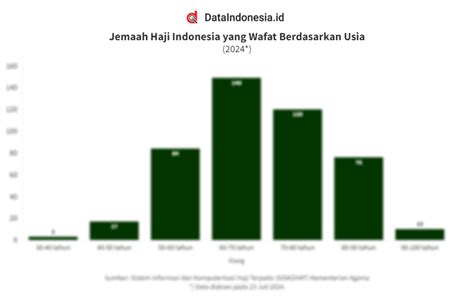 Data Jemaah Haji Indonesia Yang Wafat Berdasarkan Usia Per Juli