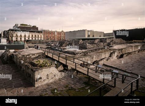 Ruins Of The Museo Templo Mayor Largest Temple In The Aztec Capital Of