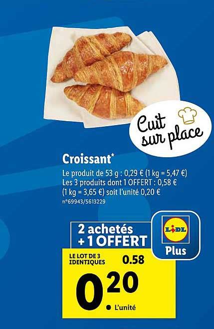 Promo Croissant Chez Lidl Icataloguefr