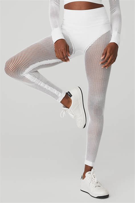 Seamless High Waist 7 8 Limitless Open Air Legging White Alo Yoga