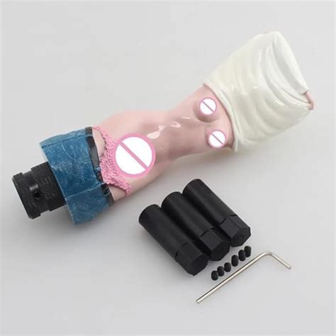 Car Gear Shift Knob White Shirt Naked Sexy Lady Manual Gear Stick