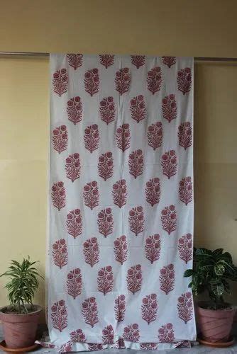 Multicolor Cotton Flower Printed Door Curtain Size 44 X 60 Inches At