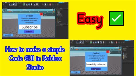 How To Make A Simple Code Gui In Roblox Studio Youtube