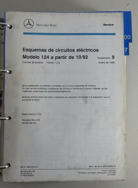 Manual De Taller Esquemas El Ctricos Mercedes W Cabrio Coupe