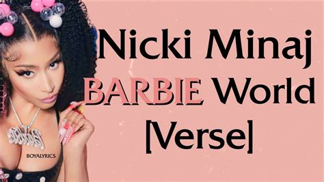 Nicki Minaj Aqua Barbie World Verse Lyrics It Girls And We Aint