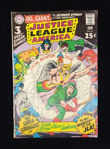 Justice League Of America 67 Neal Adams Cover Silver Age Dc 1968