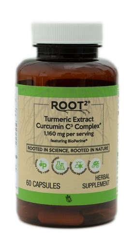 Vitacost Root2 Turmeric Ext Curcumin C3 Complex Featuring Bioperine 1160 Mg Per Serving 60