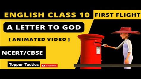 A Letter To God Class 10 Animated Video In English Youtube