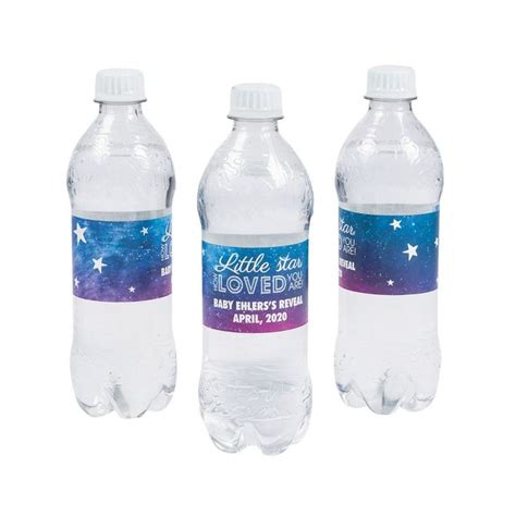 Personalized Gender Reveal Water Bottle Labels 50 Pc Gender Reveal