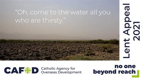 Lent Prayer Come To The Water Cafod Youtube