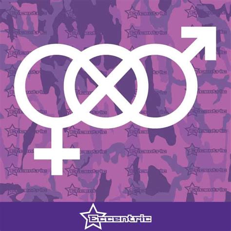 Bisexual Sex Symbol Decal Truck Car Gender Sticker Window Laptop Vinyl