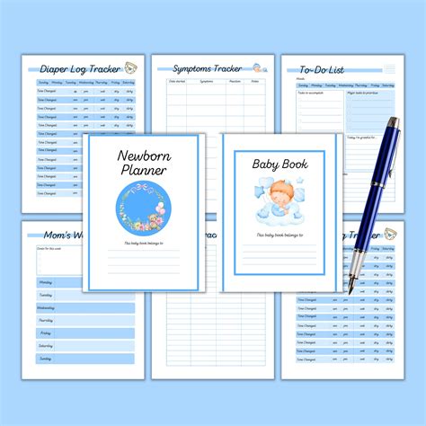 Baby Planner Printable Digital Download Newborn Planner New Mom