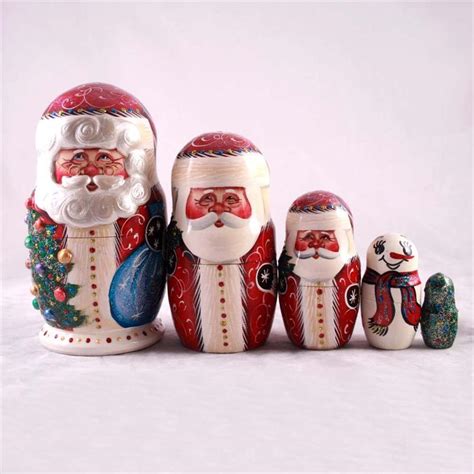 Russian Santa Matryoshka Nesting Doll Ded Moroz 2