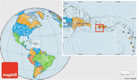 Political Location Map of Guánica