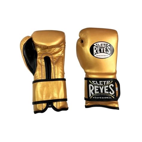 GUANTES CON VELCRO 16 OZ DORADO CLETO REYES GRUPO HAMD