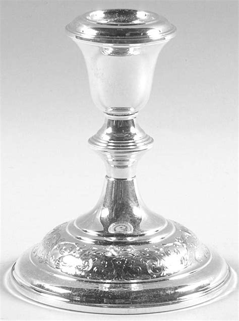 Old Maryland Engv Sterling Hollowware Weighted Candleholder By Kirk