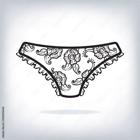 Womens Sexy Black Lace Panties Stock Vector Adobe Stock