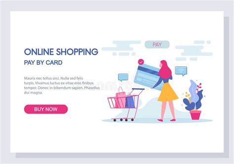 Website Template Vector Page Business Background Shopping Online