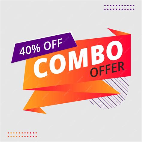 Premium Vector Combo Offers Labels And Combo Offer Promotional Banner