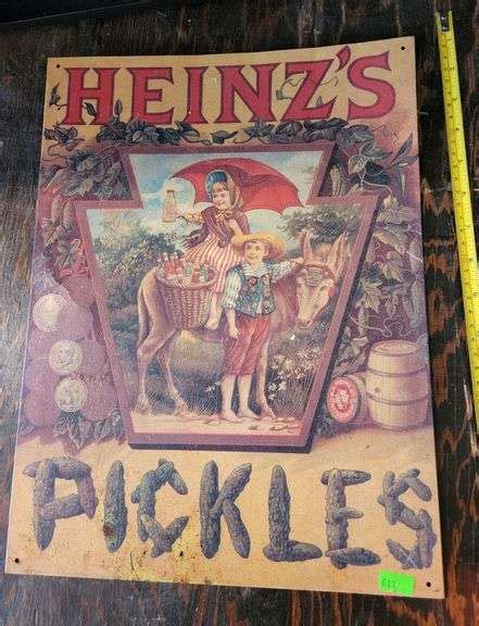 Heinzs Pickle Metal Sign Metzger Property Services Llc